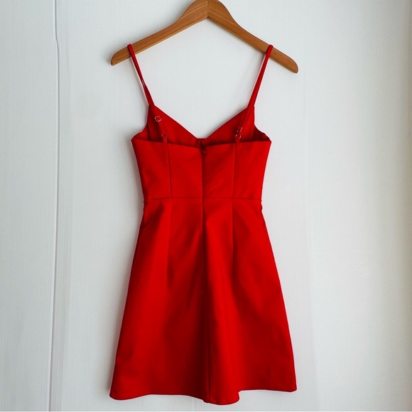 Princess Polly Novella Scarlet Mini Dress NWT size US 2 - Picture 4 of 11